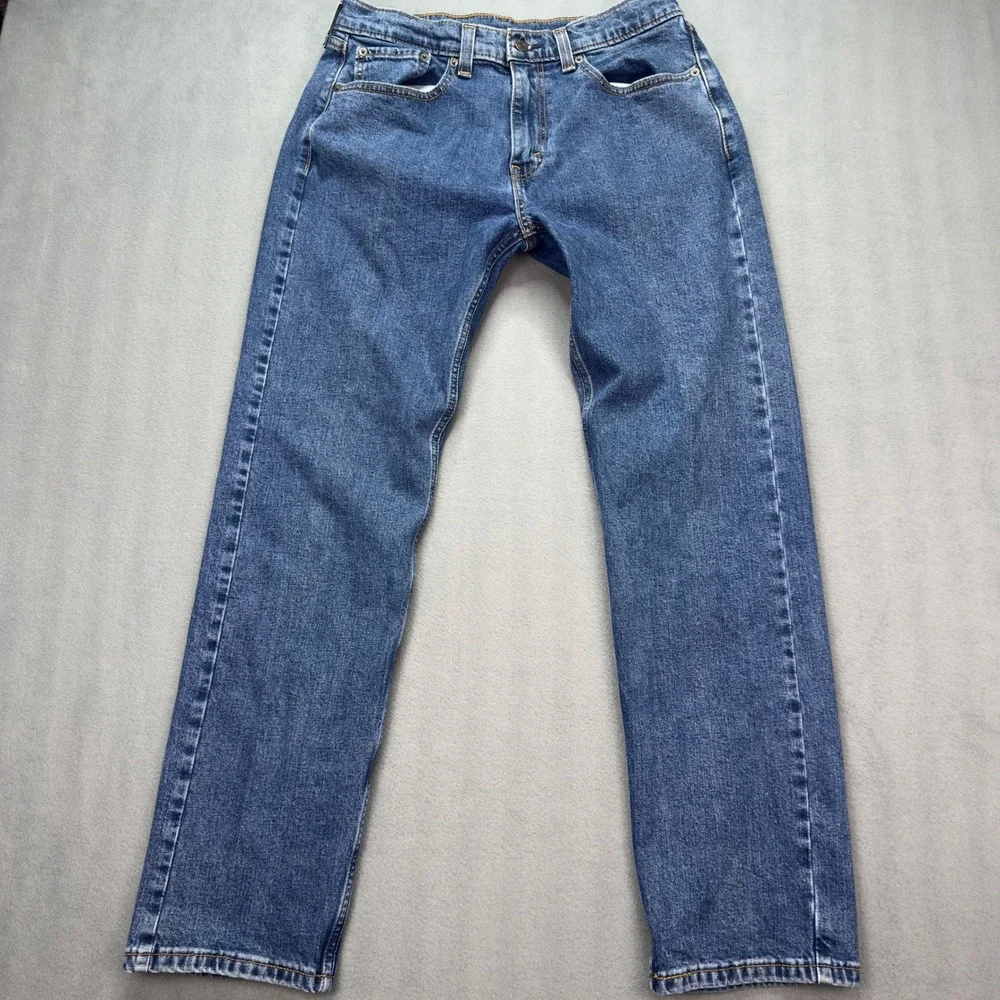Levis 505 Regular Fit Jeans 33x32 Blue Denim Straight Leg Pants